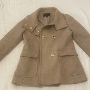 Ann Taylor oatmeal peacoat in excellent condition! Gold button detailing.